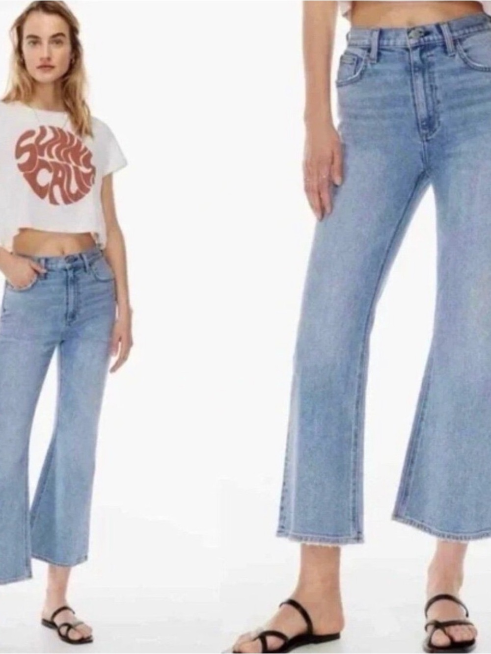 Denim forum twiggy high rise flare 28L size 26